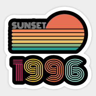 Sunset Retro Vintage 1996 Sticker